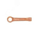 Ключ накидной односторонний ударный 19 омедненный Hortz