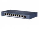 Неуправляемый 8-ми портовый PoE коммутатор + 2 uplink порта DS-3E0510HP-E HikVision