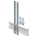 Обжимной комплект монтажных профилей тип 2 , обхват конструкции габаритами 350 на 400 мм , высота подвесной рамы-профиля 1000 мм ,для крепления 1 оболочки одного типоразмера болтами М8х80 4 шт. , горячеоцинкованный