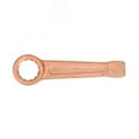 Ключ накидной односторонний ударный 32 омедненный Hortz