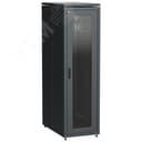 Шкаф напольный сетевой 19" LINEA N 33U 800х1000мм стеклянная передняя дверь. задняя перфорированная черный ITK