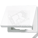 Крышка откидная для штепсельных розеток и изделий с платой 50х50мм золотая бронза