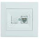 Defne Розетка компьютерная CAT5e + гнездо белая