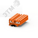 Клемма TP 1-2 проходная Push-in, сечение 4 мм. кв., оранжевая