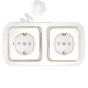 Беларусь розетка 2-х местная зк с/ш