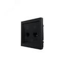 ZIMA Розетка компьютер+телефон черный бархат с модулем Cat 6 LEZARD