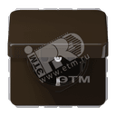 Крышка откидная для штепсельных розеток и изделий с платой 50х50мм коричневая