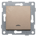 Выключатель одноклавишный Ugra инд, механизм, 10А, 250В, шампань