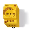 Розетка на DIN-рейку/МП с З/K 16A IP20 цвет желтый