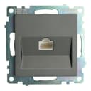 Розетка компьютерная 1местная RJ45 механизм серия Катрин графит GLS00710706 49418