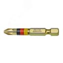 Бита магнитная PZ2x50 мм 1/4" E6.3 Extra-hard повышенной твердости, с флагом