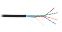 Кабель одножильный F/UTP EC-UF004-5E-PE-BK внешний экранированный, 4 пары, Cat.5e (Класс D), 100МГц бухта 305м NetLan