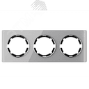 Рамка горизонтальная стеклянная тройная, цвет серый 2234936 ССТ