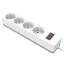 Сетевой фильтр 4местный сз STEKKER HM204105 3x1мм2 5 м серия Optima белый 50091