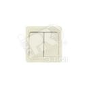 Выключатель Валери двухклавишный слоновая кость Универсал