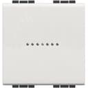 Livinglight. Выключатель аксиальный одноклавишный 10А 250В. Автоматические клеммы. 2 модуля. Цвет Белый Legrand Euro