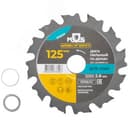 Диск пильный для УШМ, 125x22,2 мм, 12 зубьев + 2 кольца 22,2/20 мм и 22,2/16 мм 37612М FIT