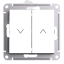 ATLASDESIGN 2-клавишный ВЫКЛЮЧАТЕЛЬ ЖАЛЮЗИ, 10А, мех., БЕЛЫЙ Systeme Electric
