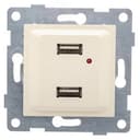 Розетка USB Ugra, механизм, бежевый