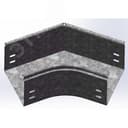 Угол плоский плавный 45 град. к лотку 100х100, толщина 0,7 мм, Сендзимир цинк