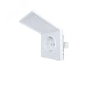 ZIMA Розетка с/з с крышкой ПБТ белая безвинтовой зажим/клемма LEZARD