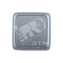 Переключатель одноклавишный наружный с изоляционной пластиной с индикацией серебро 10А