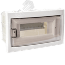 Щит распределительный встраиваемый с 0 шиной 12М пластиковый белый прозрачная дверь БелТИЗ