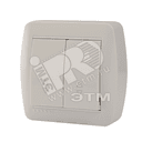 Демет Выключатель проходной двойной белый