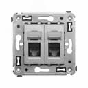Avanti Компьютерная розетка RJ-45 в стену кат.5e двойная Закаленная сталь