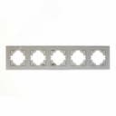 Рамка 5-местная Ugra алюминий, серебро
