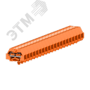 Клемма TB 2-2 с бок. подключ. с защелк. ножками, сечение 1,5 мм. кв., оранжевая