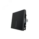 ZIMA Выключатель проходной с подсветкой черный бархат безвинтовой зажим/клемма LEZARD