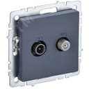 BRITE Розетка двойная TV+SAT РТВ/РСп12-БрМ маренго