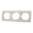 DERIY Рамка 3 поста горизонтальная белый