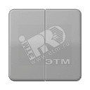 Клавиши для сдвоенных выключателей и кнопок серые