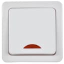 Выключатель 1-кл. ОП Гермес Plus 10А IP54 ВС20-1-1-ГПБ с индикацией цвет клавиши: бел. бел. IEK EVMP11-K01-10-54-EC