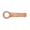 Ключ накидной односторонний ударный 41 омедненный Hortz