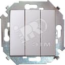 15 Выключатель трехклавишный 10А 250В винтовой зажим белый Simon