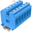 Клемма TU 1-1 винтовая, сечение 35 мм. кв., синяя