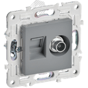 SKANDY Розетка двойная TV+RJ45 кат.5E SK-A14Gr серый IEK