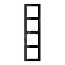 Рамка 4-я для горизонтальной/вертикальной установки Серия- LS990 Материал- дуропласт Цвет- черный JUNG