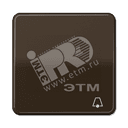 Клавиша с символом звонок коричневая