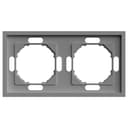 Рамка STEKKER PFR00500210 2местная серия Эмили платиновосерый soft touch 49963