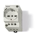 Розетка на DIN-рейку/МП с З/K LED-инд. 16A IP20 цвет серый FINDER