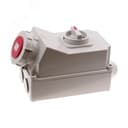 Розетка настенная с выключателем и механической блокировкой 63A/400V/3P+N+E/IP67