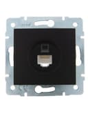 Розетка компьютерная 1-м СП Karina RJ45 механизм черн. бархат LEZARD 707-4288-139