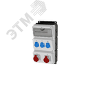 Комбинация розеток , Вход М40, клеммы, 2xCEE16A5p, 3xSchuko16A, IP44. 00-00033742 AlpenBox