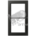 Рамка 2 поста антрацит