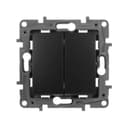Выключатель 2-кл. СП Etika 10А IP20 250В 10AX авт. зажимы механизм антрацит Leg 672602
