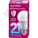 Лампа светодиодная 21вт OLL-A60-21-230-6.5K-E27 PRO 90-240В ОНЛАЙТ